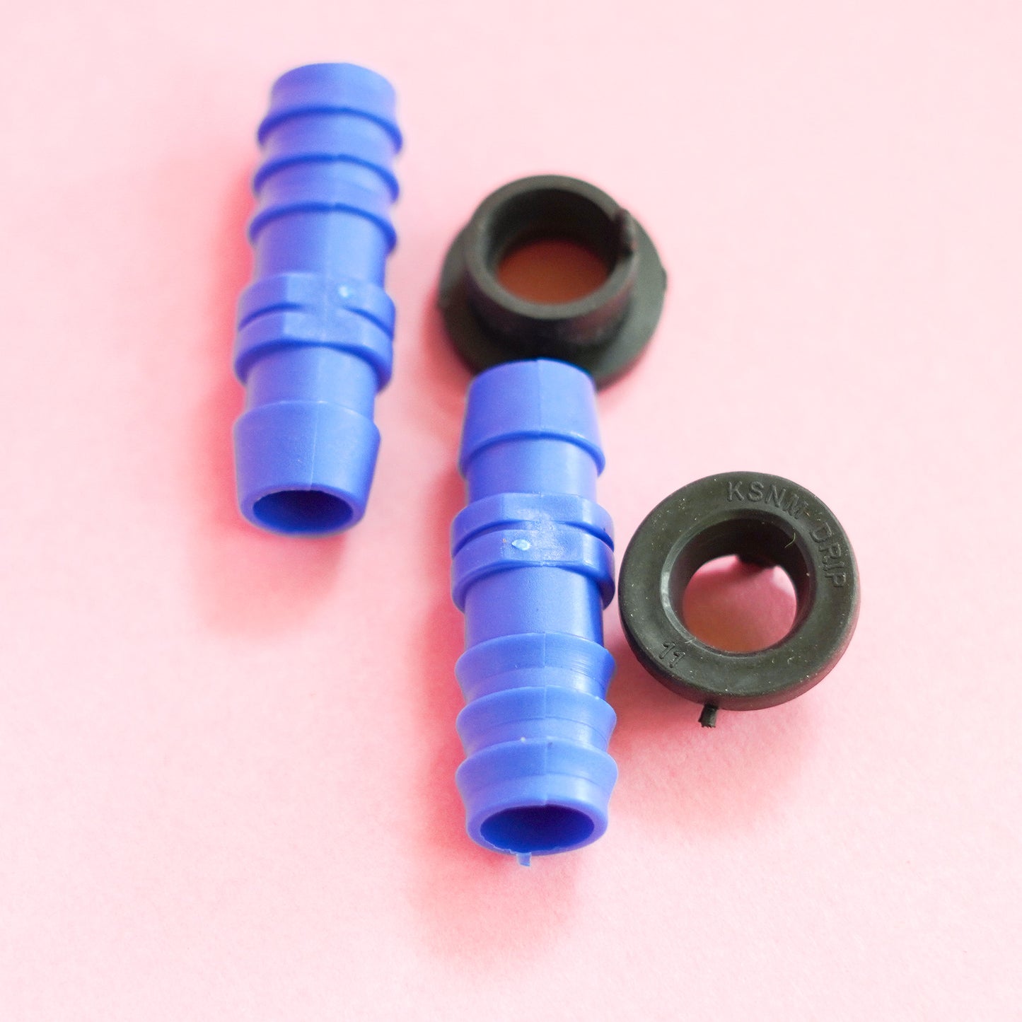 Drip Irrigation Grommet 16mm Black and Straight connector