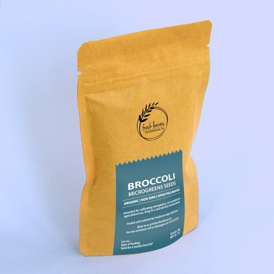 BROCCOLI Microgreen Seeds  | 50gm | Open Pollinated, Non Treated, Non GMO Seeds | 90% Germination