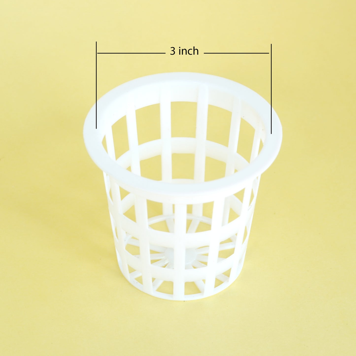 3 inch Net Pots for Hydroponics and Aquaponics, White, 3 Inch (Pack of 10)