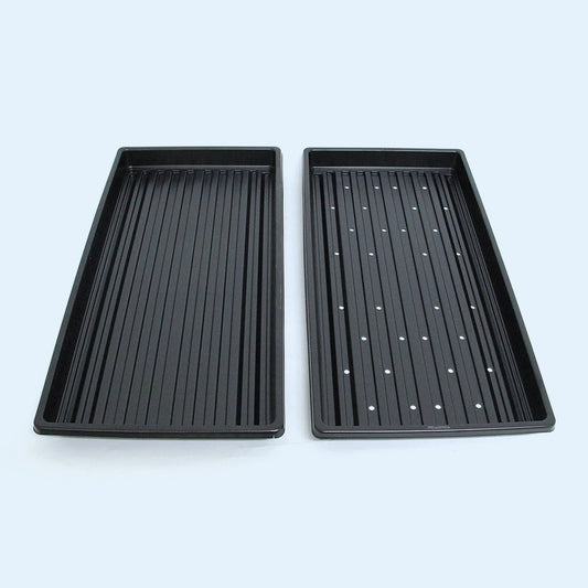 Heavy-Duty Shallow Microgreen Tray 10x20 inch – Stackable & Reusable