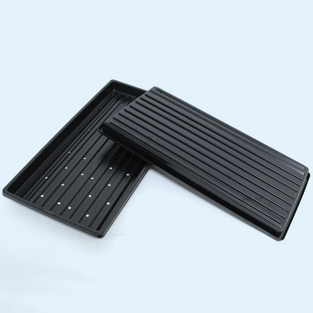 Heavy-Duty Shallow Microgreen Tray 10x20 inch – Stackable & Reusable