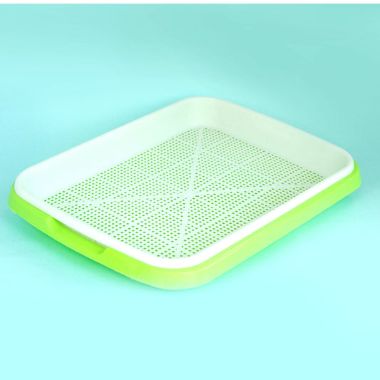 Microgreens Seed Sprouter Tray (Pack of 1 Set) | Microgreen Growing Tray | Hydroponic Seed Germination Plastic Tray with Holes