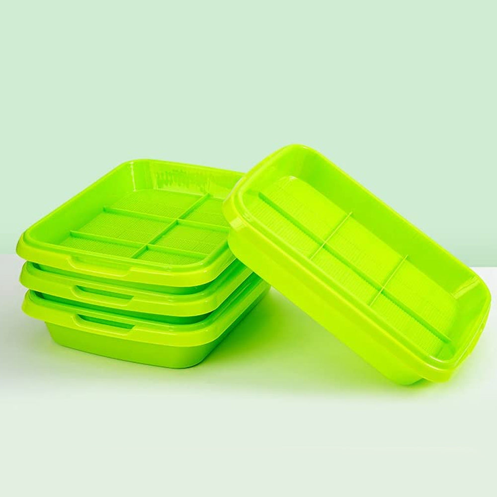 NEW! Microgreens Seed Sprouter Tray (Pack of 1 Set) | Microgreen Growing Tray | Hydroponic Seed Germination Plastic Tray with Holes