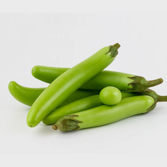 Long green Brinjal vegetable Seeds hybrid - 100 seeds