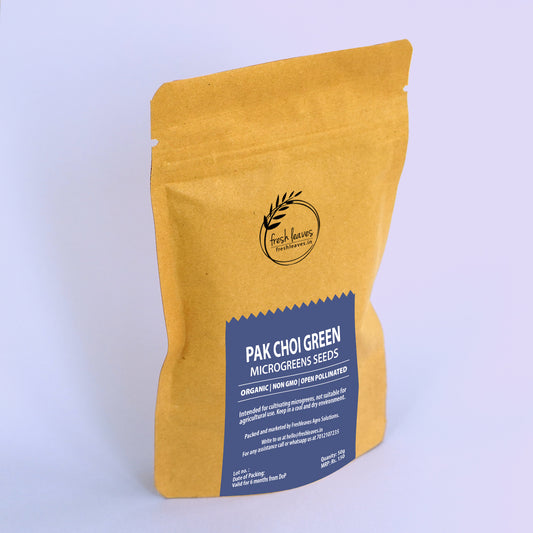 Pok Choy Microgreen Seeds | 50gm | Open Pollinated, Non Treated, Non GMO Seeds | 90% Germination